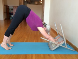 downward dog on chair